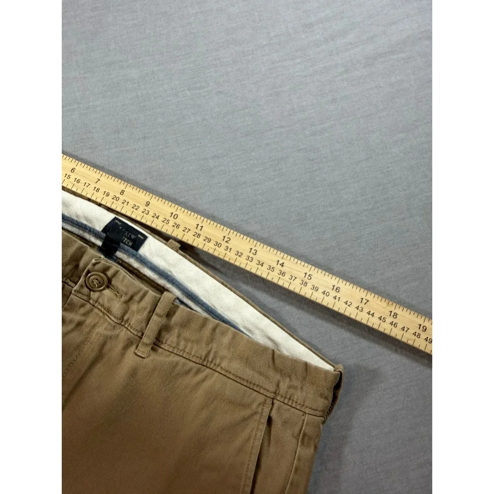 J.Crew 770 Straight Chino Pants Mens 34x27 Khaki Tan Excellent Stretch Cotton